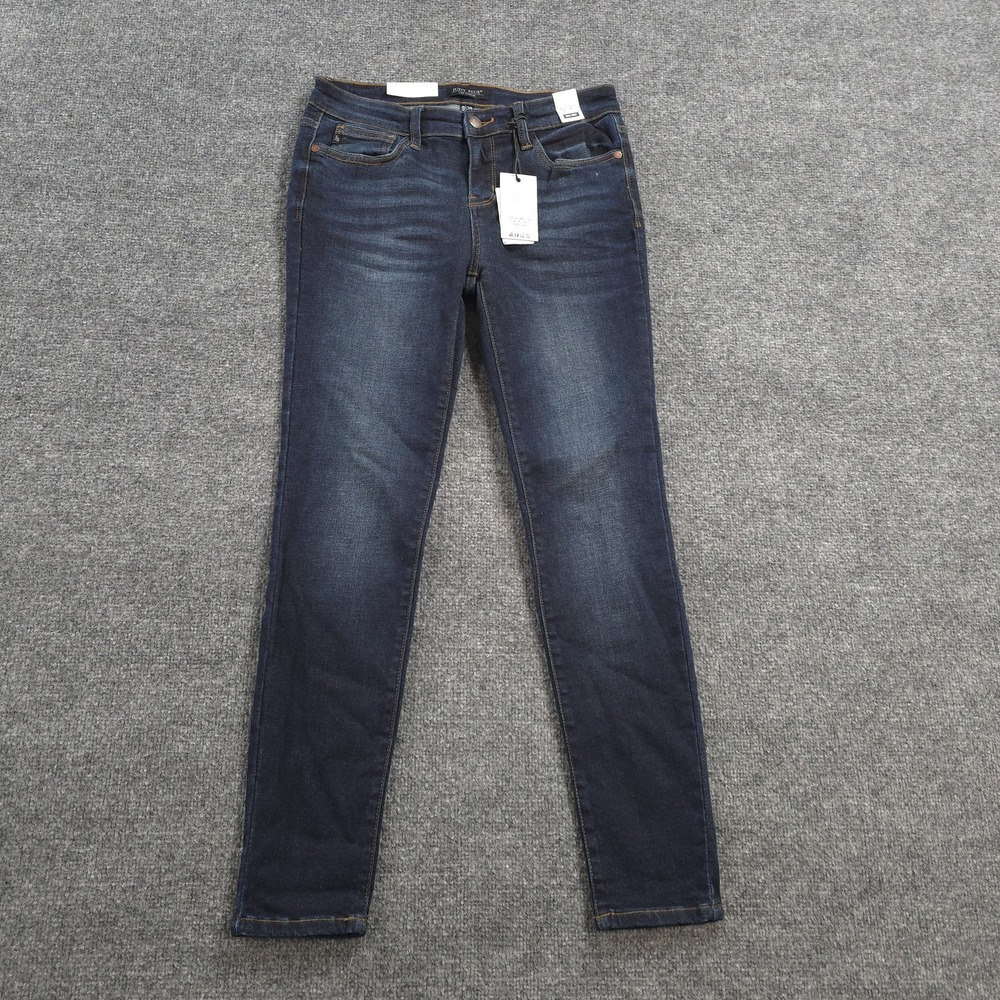 Judy Blue Jeans Womens 9/29 Dark Wash Mid Rise Skinny Slim Fit Stretch Denim NEW